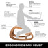 Ergonomic Kneeling Chair Heavy Duty Better Posture Kneeling Stool Office Chair Home for Body Shaping Relieveing Stress Meditation Desk Computer Kneeling Stool Chair