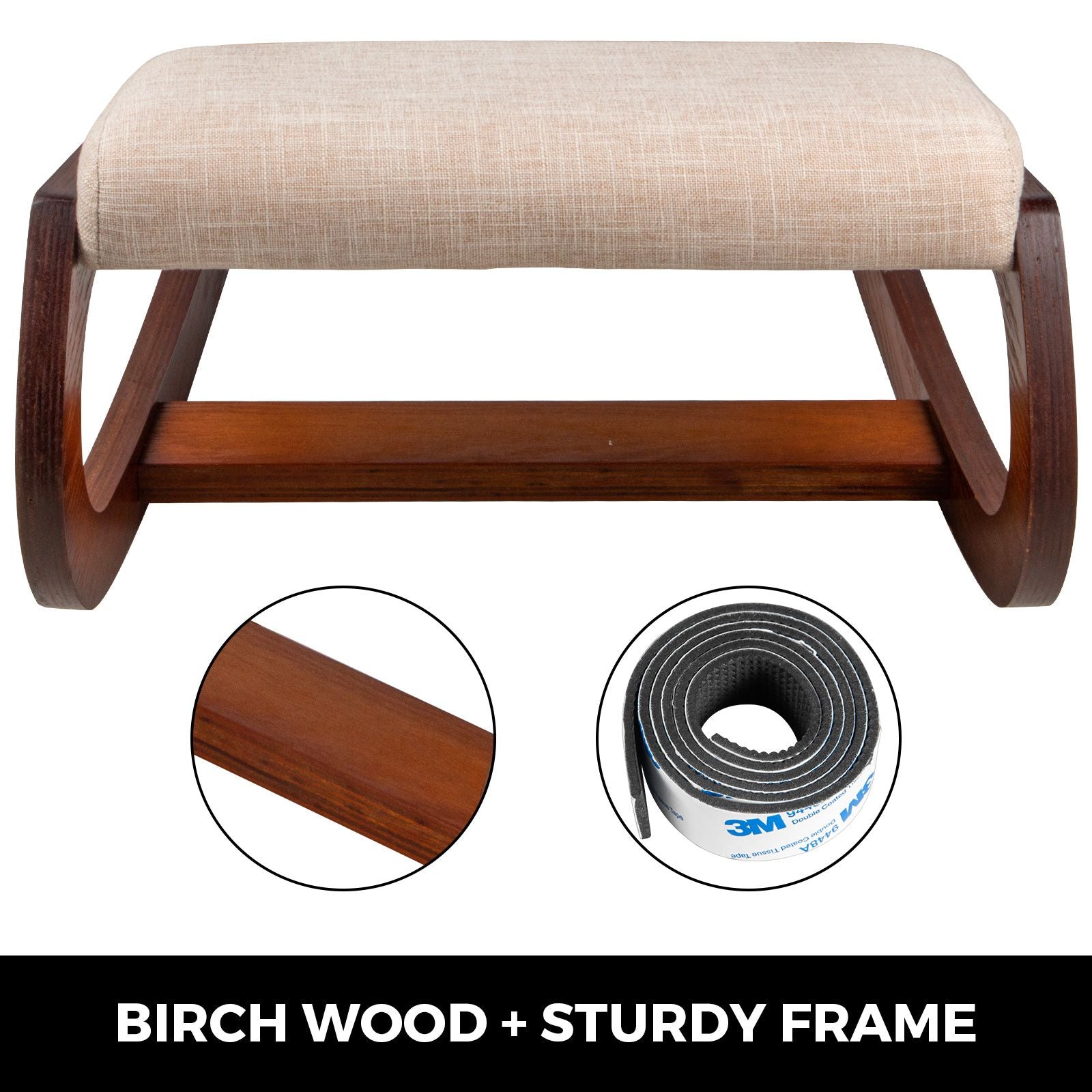 Ergonomic Kneeling Chair Wooden Neck Pain Relief Relieve Fatigue Wood Stool