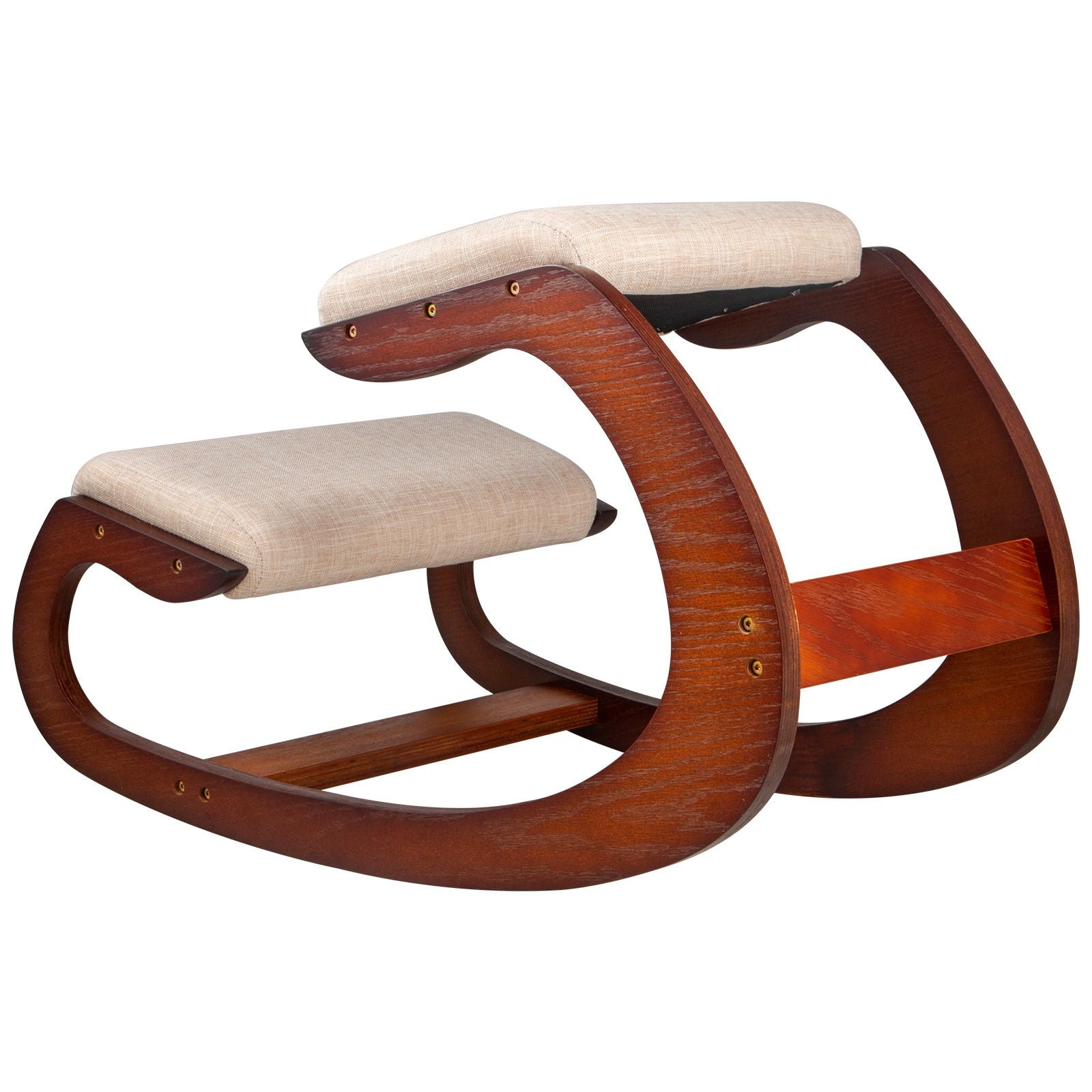 Ergonomic Kneeling Chair Wooden Neck Pain Relief Relieve Fatigue Wood Stool