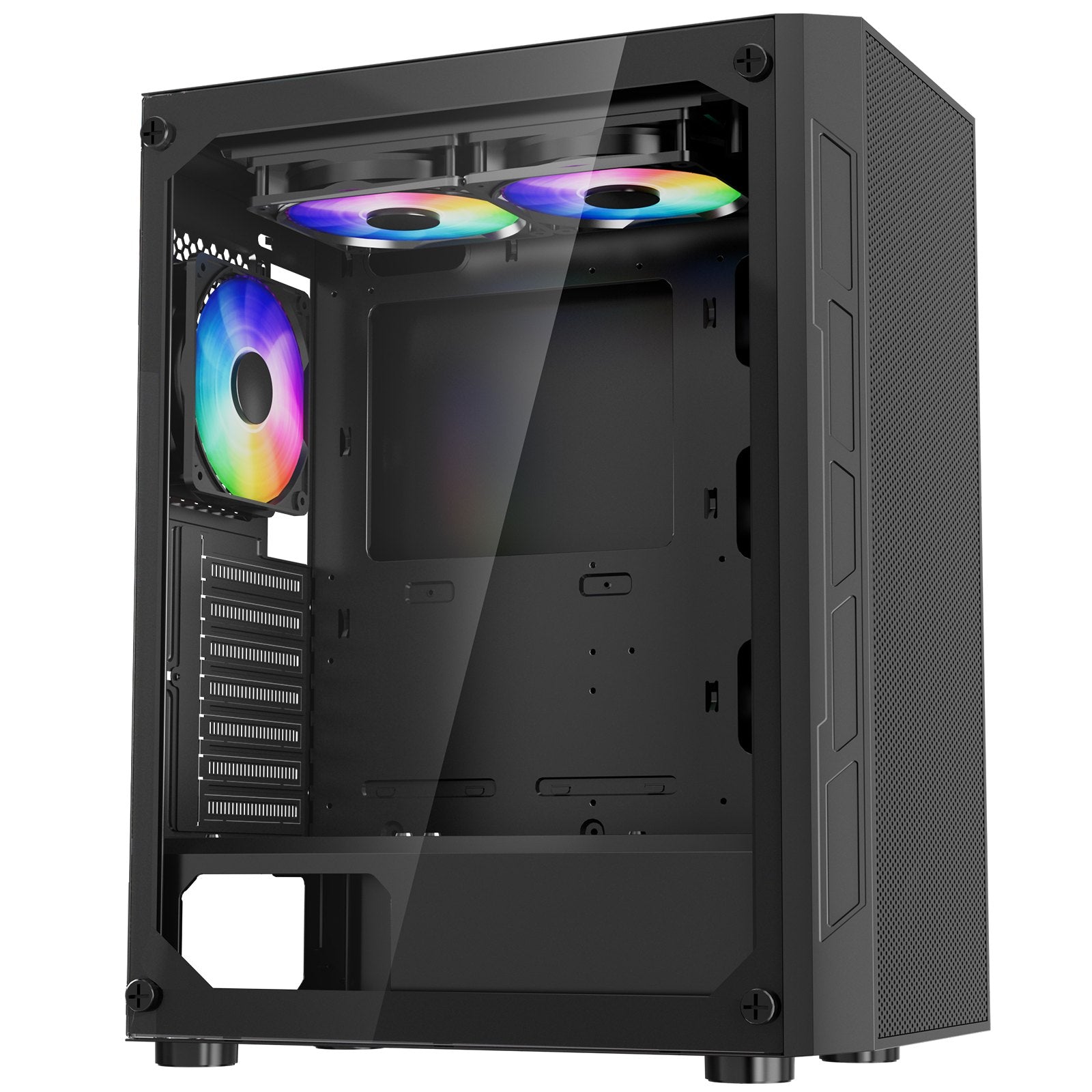 Mid-Tower ATX PC Gaming Case Computer Case Box with 3 x 120 mm ARGB Fans