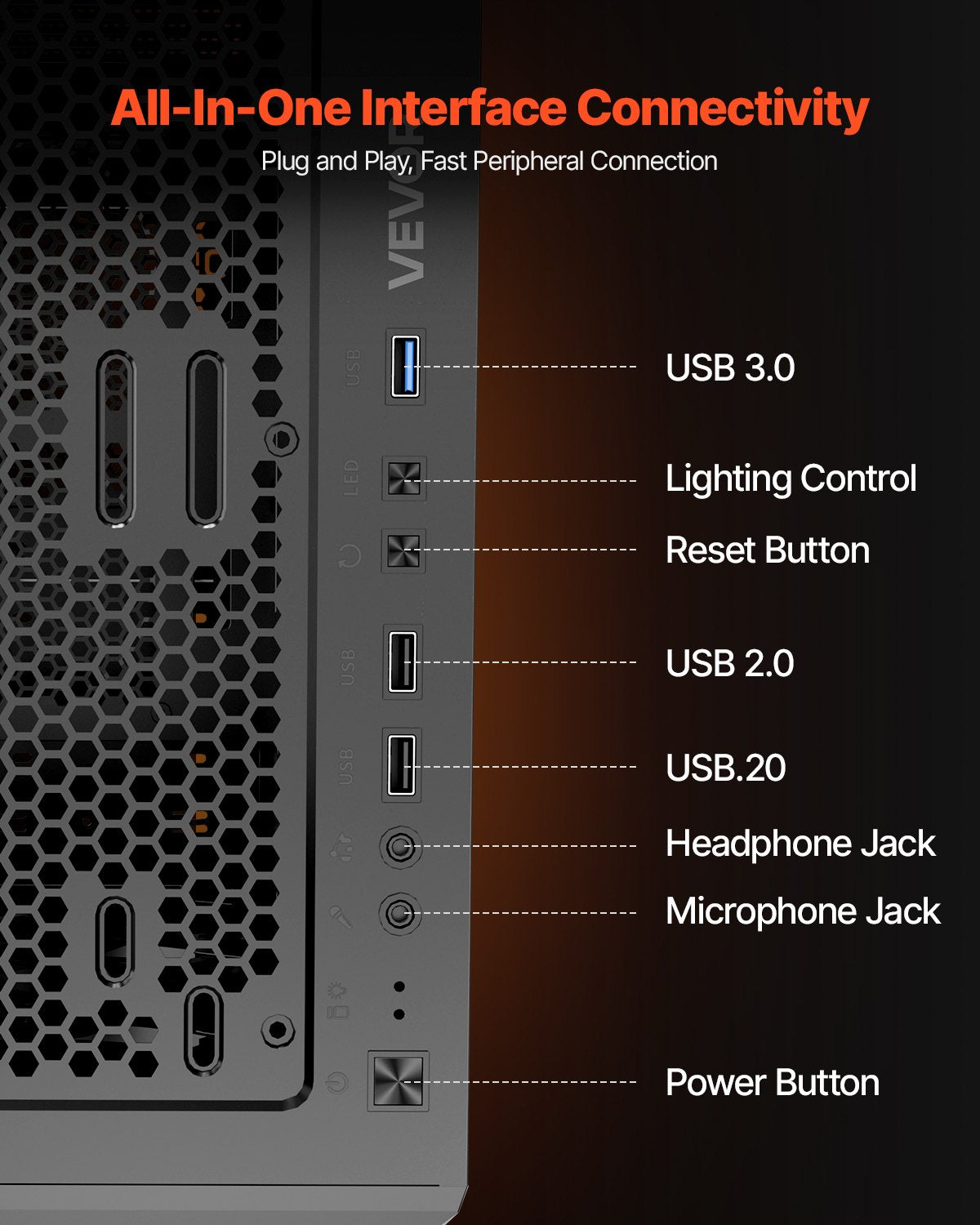 Mid-Tower ATX PC Gaming Case Computer Case Box with 4 x 120 mm ARGB Fans