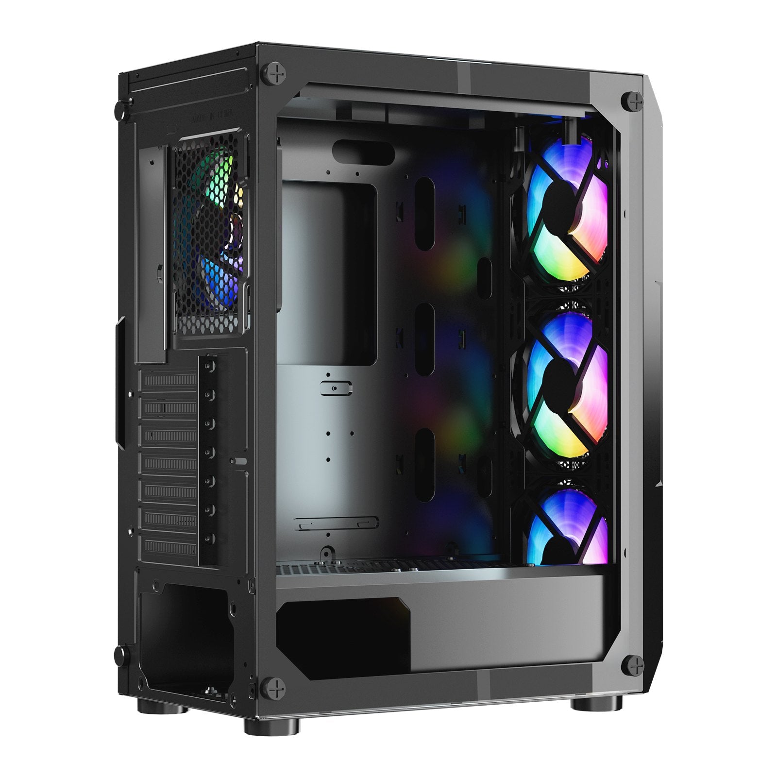 Mid-Tower ATX PC Gaming Case Computer Case Box with 4 x 120 mm ARGB Fans