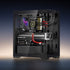 PC Gaming Case Mid-Tower Computer Case with 2 Fans for ATX Motherboard