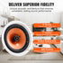 4 PCs 203.2 mm in Ceiling Speakers, 100-Watts, Flush Mount Ceiling & in-Wall Speakers