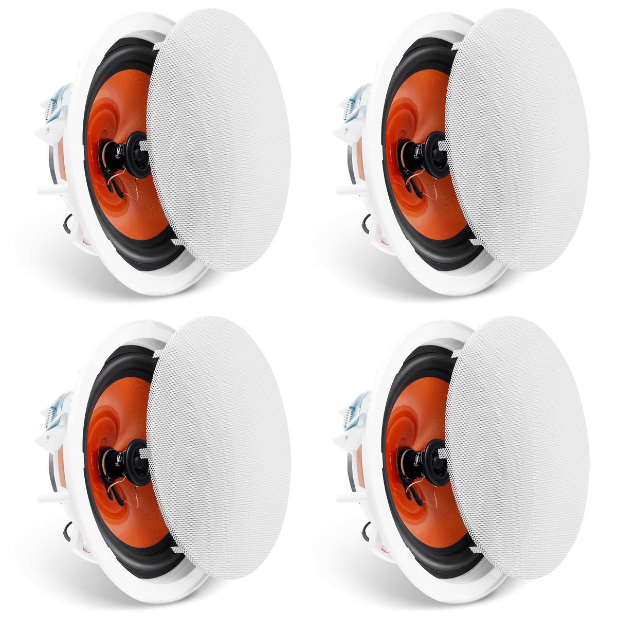 4 PCs 203.2 mm in Ceiling Speakers, 100-Watts, Flush Mount Ceiling & in-Wall Speakers