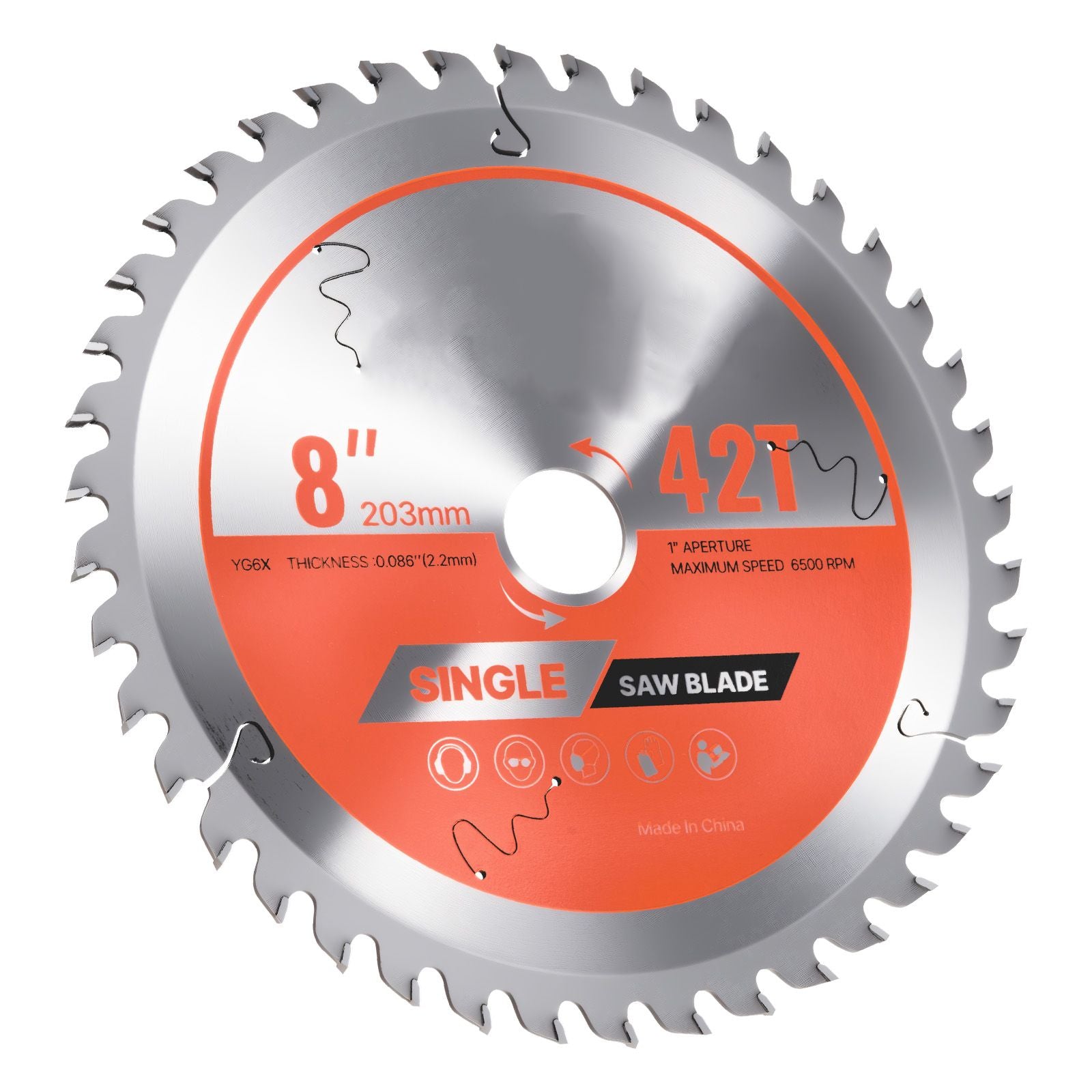 203mm Circular Saw Blade 42T Alloy Wood Cutting Blade 25.4mm Arbor