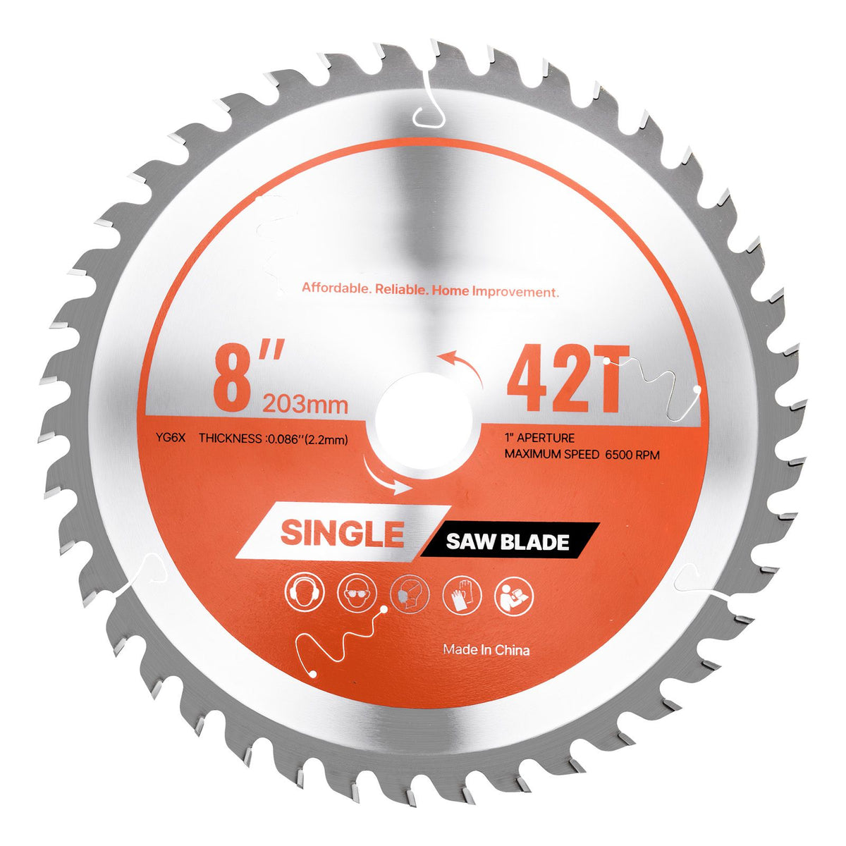 203mm Circular Saw Blade 42T Alloy Wood Cutting Blade 25.4mm Arbor