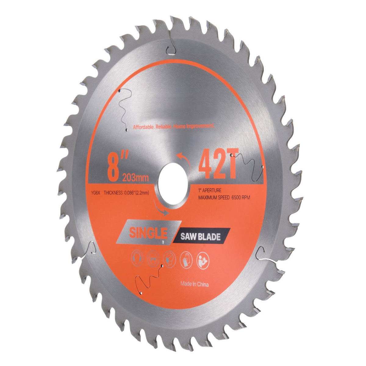 203mm Circular Saw Blade 42T Alloy Wood Cutting Blade 25.4mm Arbor