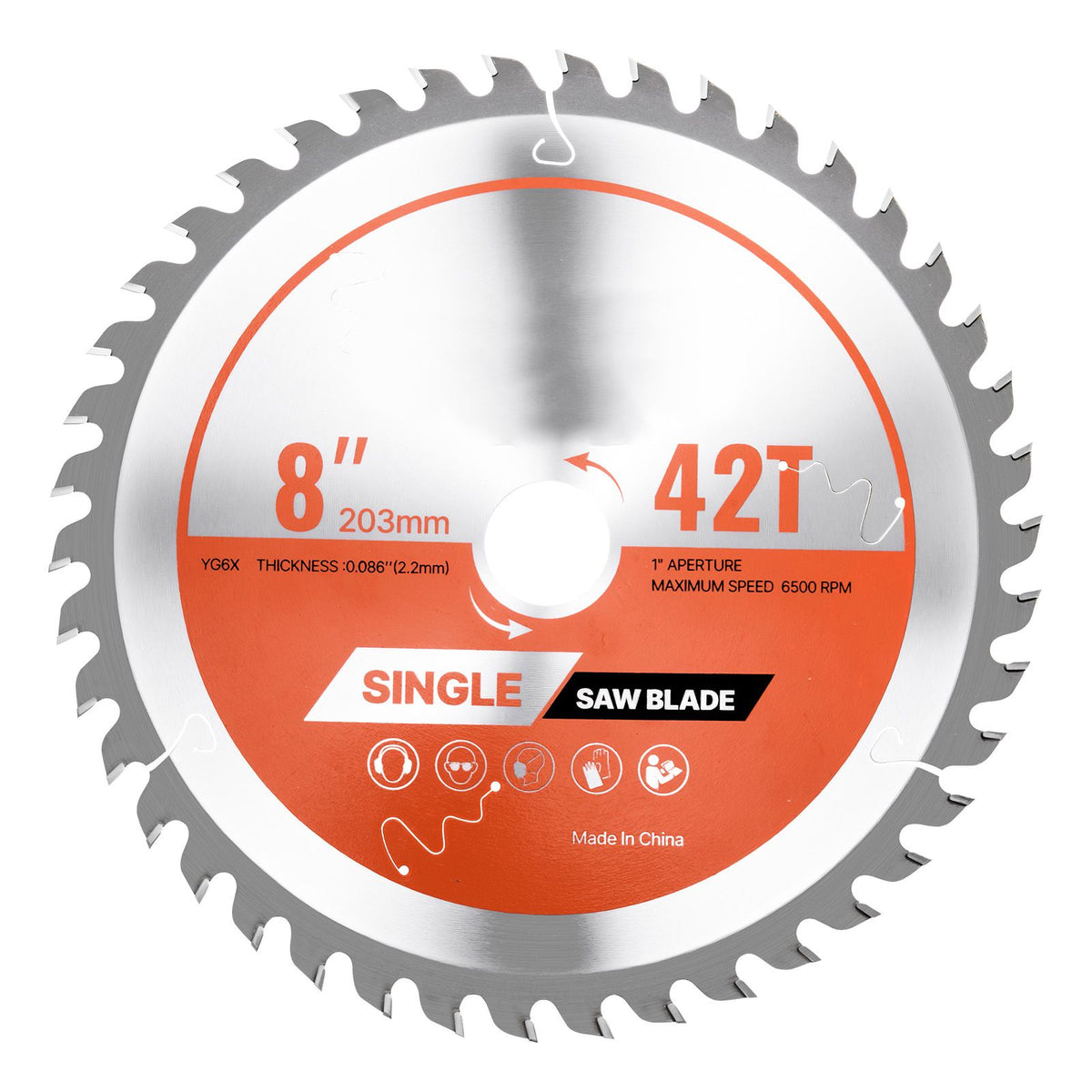 203mm Circular Saw Blade 42T Alloy Wood Cutting Blade 25.4mm Arbor