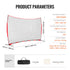 Barricade Backstop Net, 16x10 ft Ball Sports Barrier Netting, Portable Practice Equipment with Carry Bag, Protection Screen for Baseball Softball Lacrosse Soccer Hockey Training, for Backyard