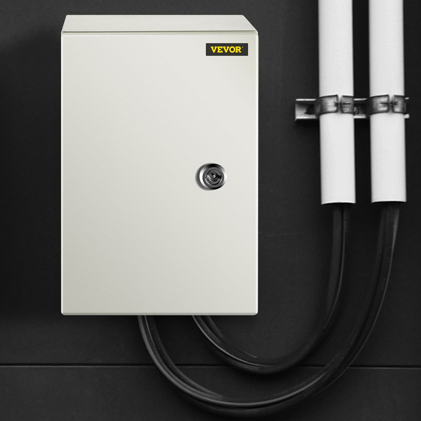 NEMA Steel Enclosure ,12 x 8 x 6\'\' NEMA 4X Steel Electrical Box, IP66 Waterproof & Dustproof, Outdoor/Indoor Electrical Junction Box, with Mounting Plate