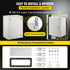 Steel Electrical Box 16'' x 12'' x 8'' Electrical Enclosure Box, Carbon Steel Hinged Junction Box, IP65 Weatherproof Metal Box Wall-Mounted Electronic Equipment Enclosure Box with Mounting Plate