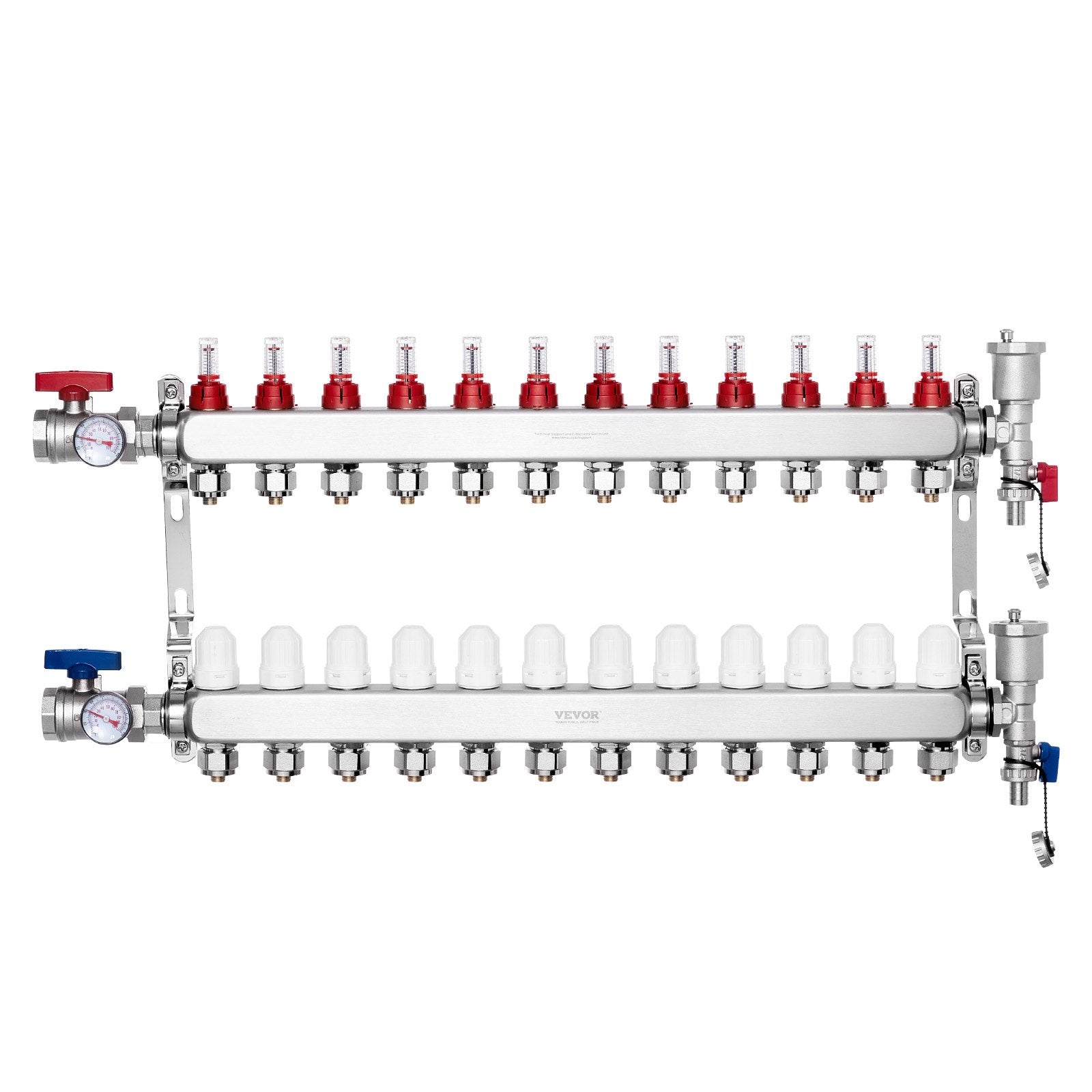 12-Branch Radiant Heat Manifold, 1/2