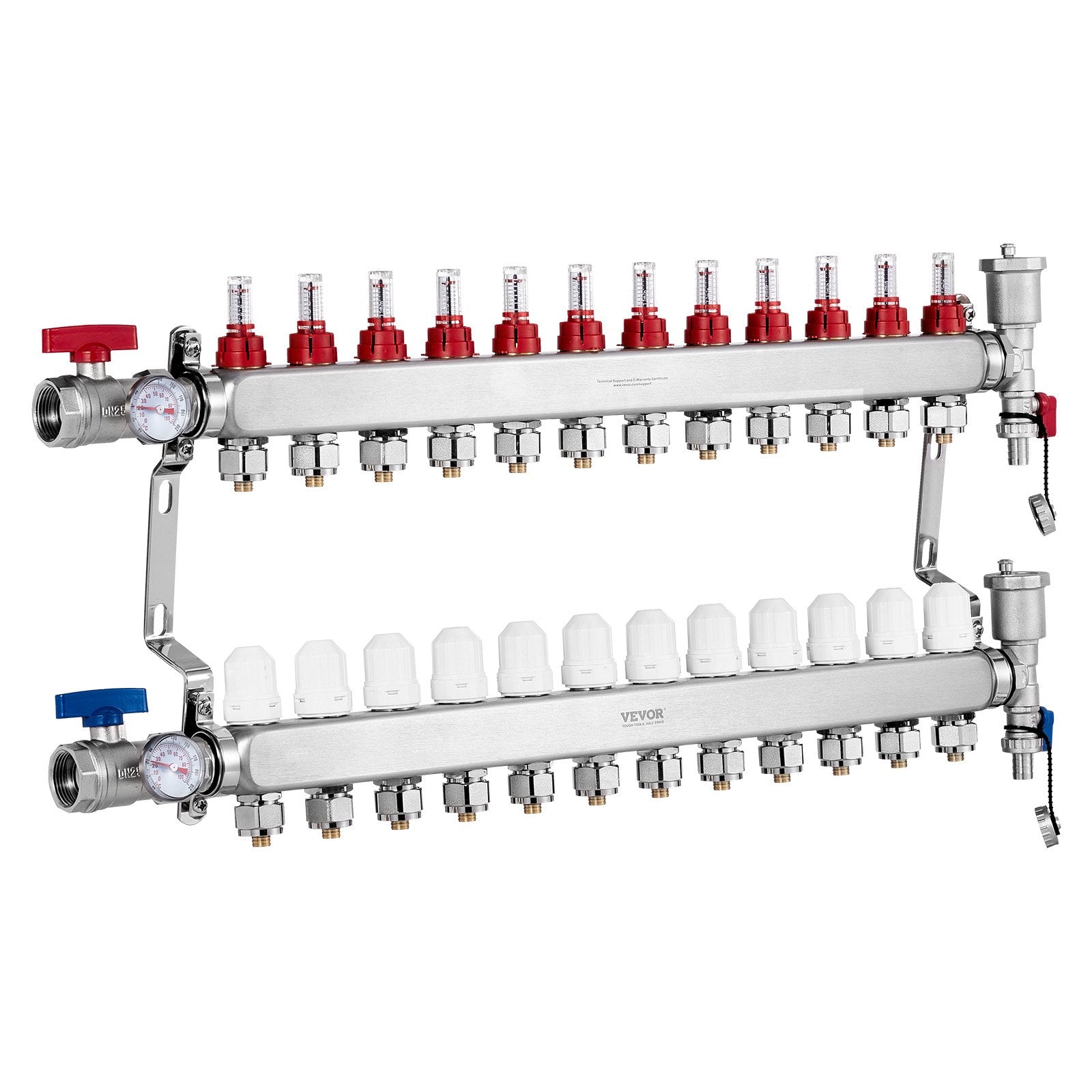 12-Branch Radiant Heat Manifold, 1/2
