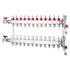 12-Branch Radiant Heat Manifold, 1/2" PEX Tubing Manifold, Stainless Steel PEX Manifold for Hydronic Radiant Floor Heating, Radiant Heat PEX Manifold Kit with 1/2" Adapters Included
