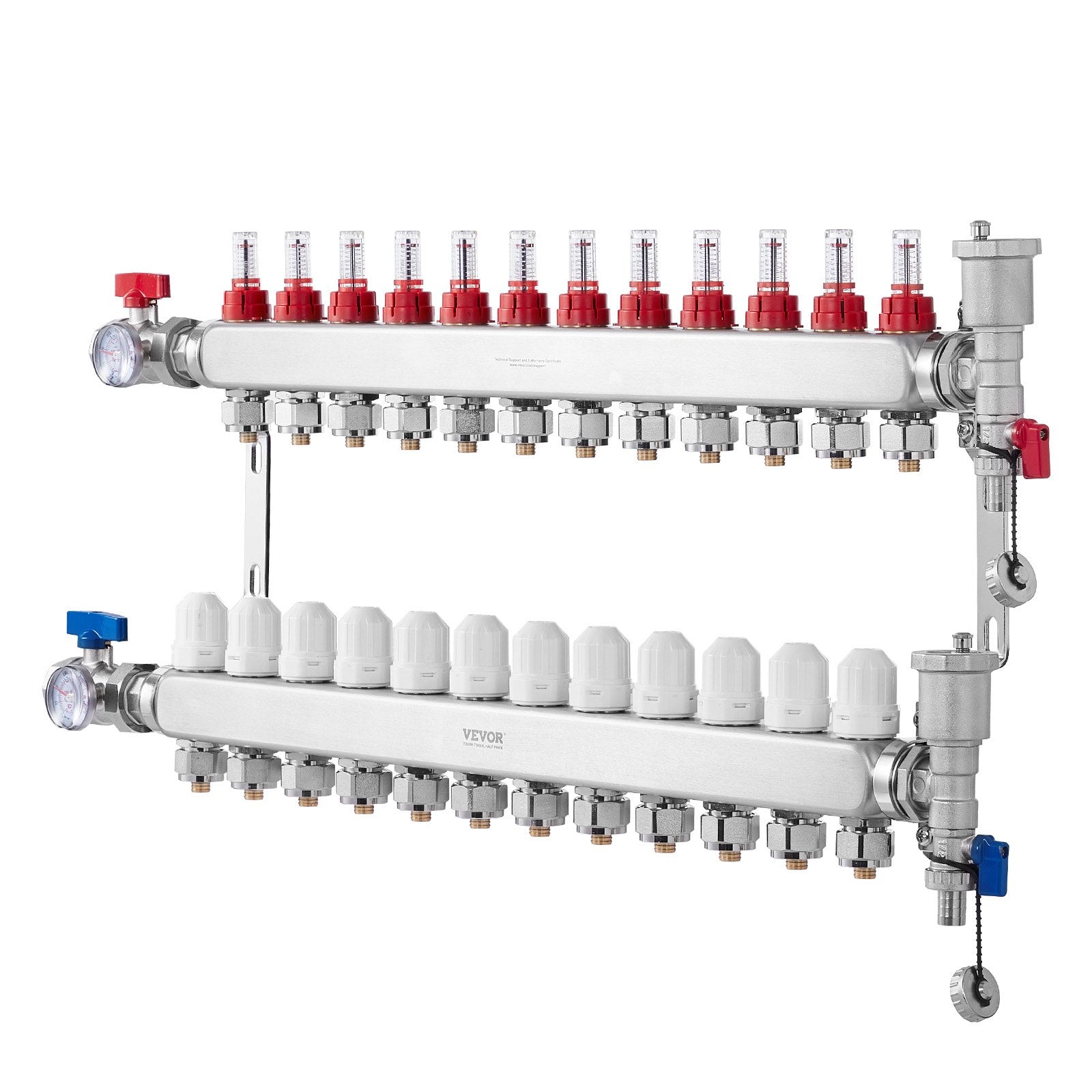 12-Branch Radiant Heat Manifold, 1/2
