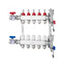 5-Branch Radiant Heat Manifold, 1/2" PEX Tubing Manifold, Stainless Steel PEX Manifold for Hydronic Radiant Floor Heating, Radiant Heat PEX Manifold Kit with 1/2" Adapters Included