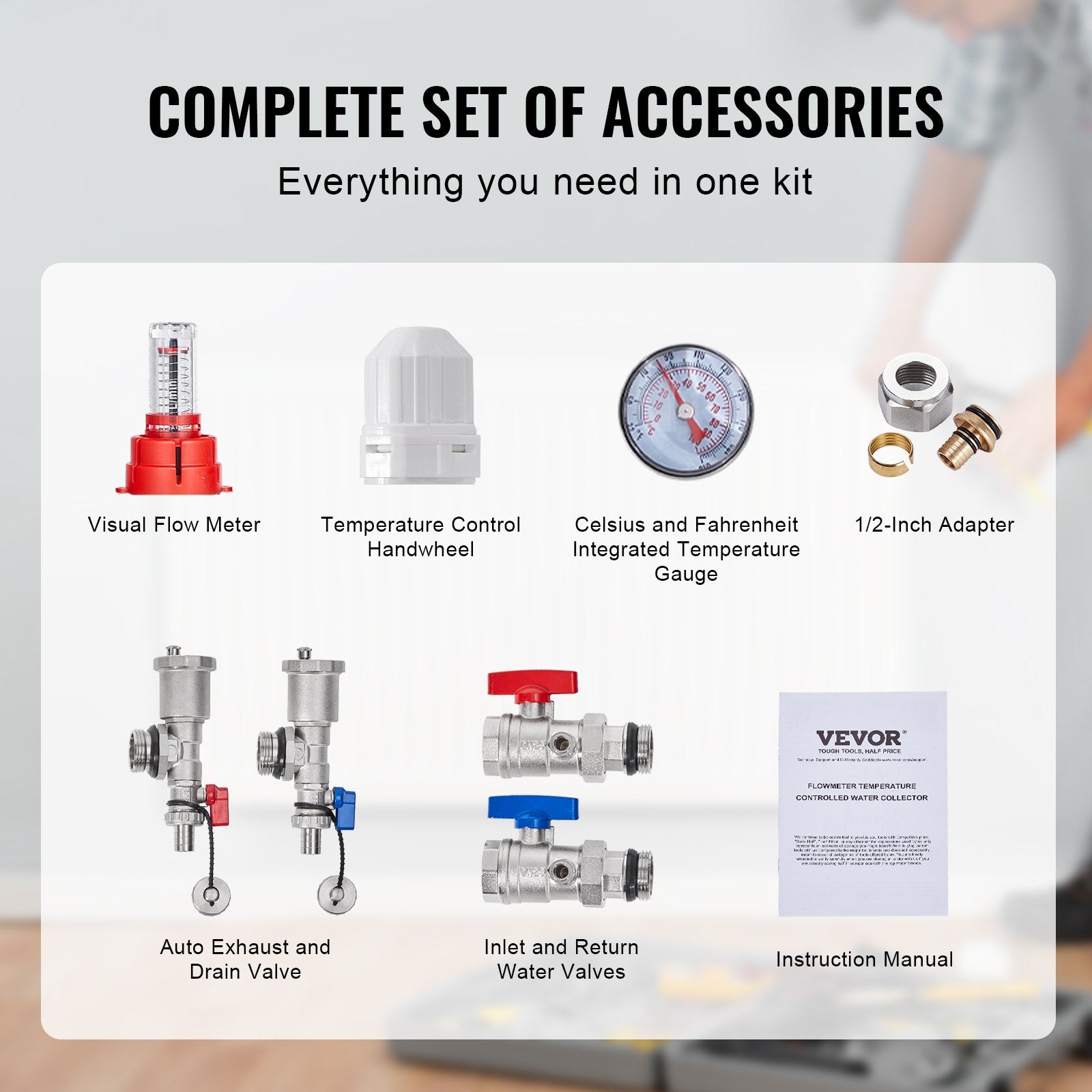 7-Branch Radiant Heat Manifold, 1/2