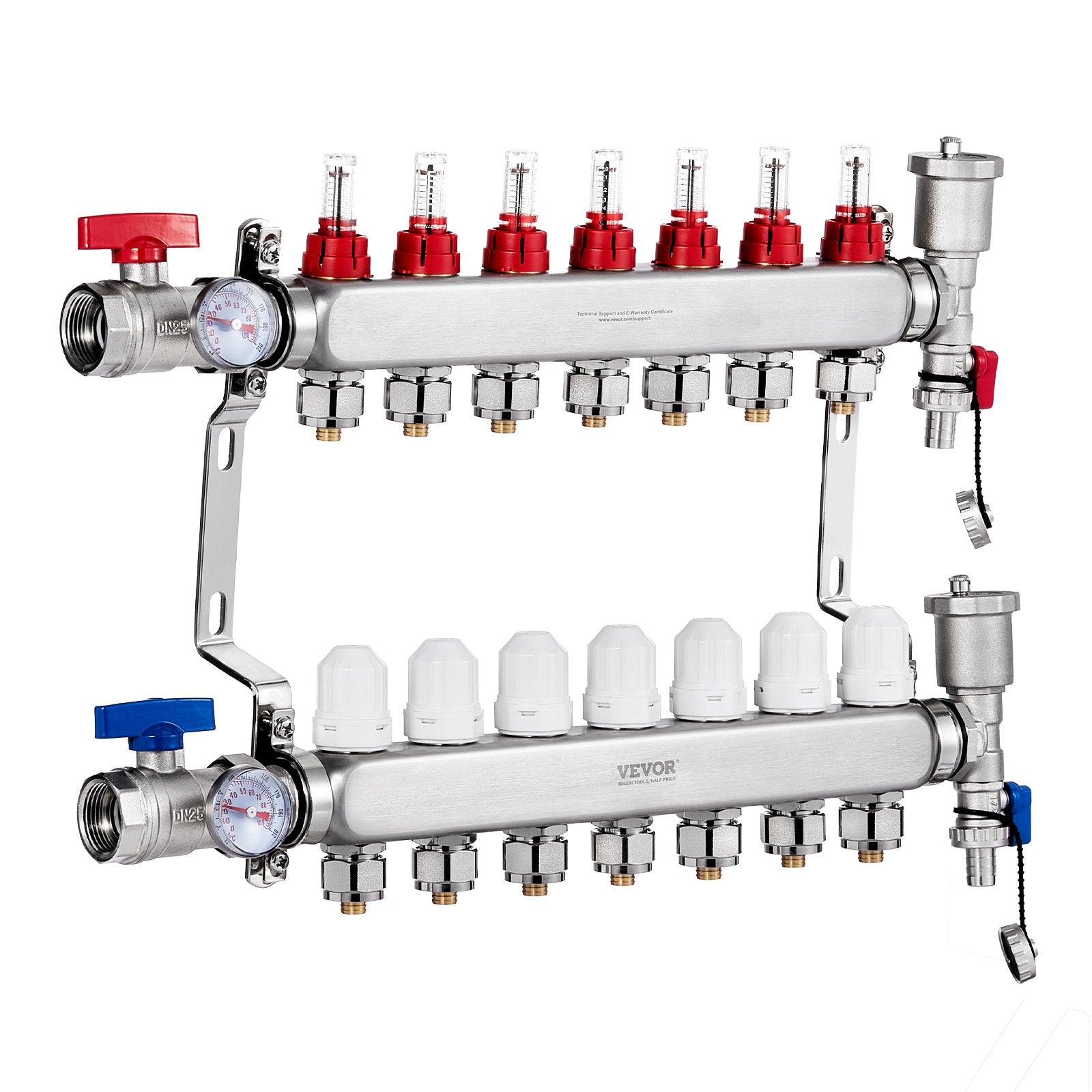 7-Branch Radiant Heat Manifold, 1/2