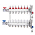7-Branch Radiant Heat Manifold, 1/2" PEX Tubing Manifold, Stainless Steel PEX Manifold for Hydronic Radiant Floor Heating, Radiant Heat PEX Manifold Kit with 1/2" Adapters Included