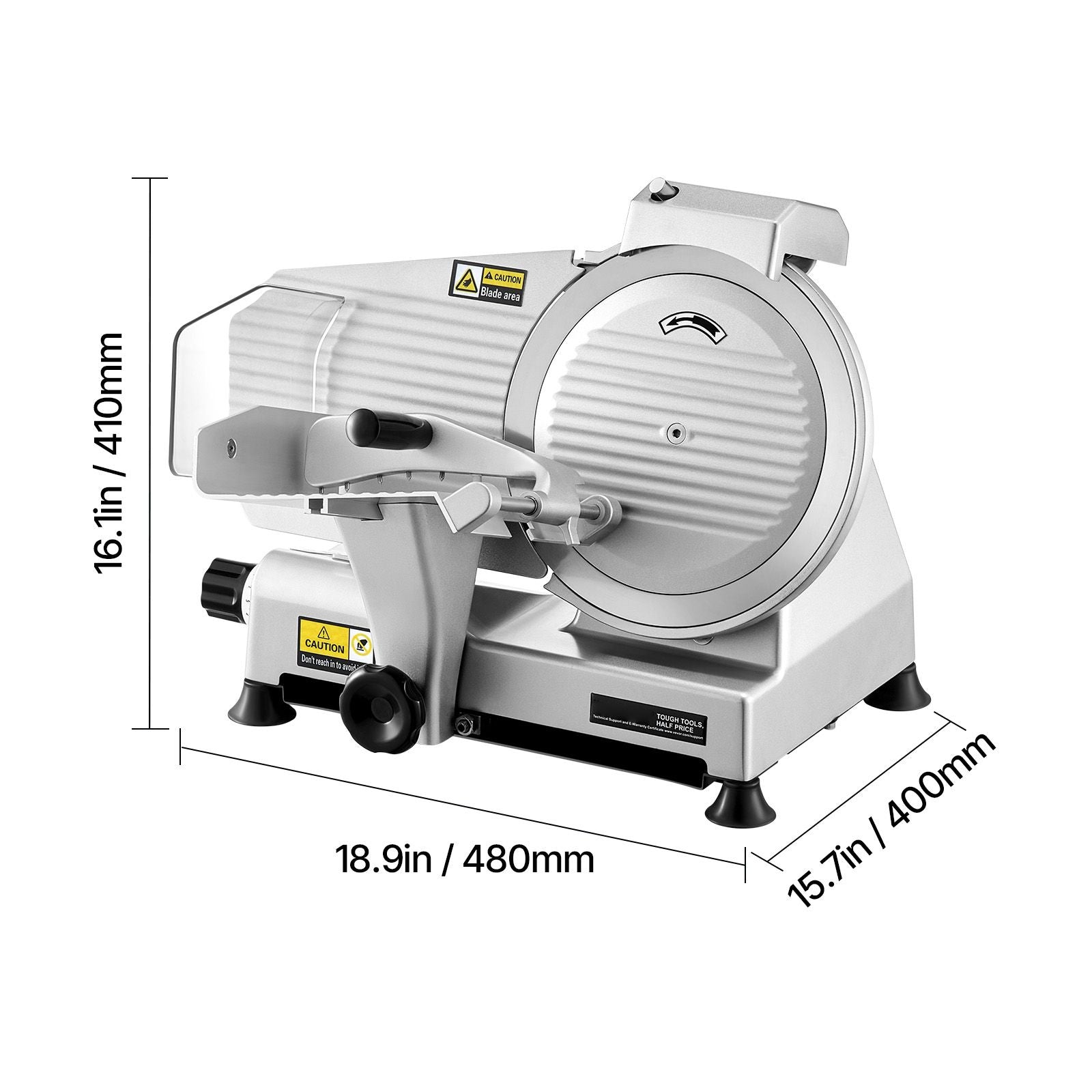 Meat Slicer 180W 250 mm Electric Deli Food Slicer for Meat Bread Cheese