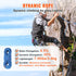 10.2mm Dynamic Climbing Rope, 50M(164ft) Outdoor Rock Climbing Rope 25KN Breaking Tension, Stretchable Fiber Rope with Steel Snap Hooks for Escape, Rappelling, Fire Rescue, Blue