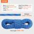 10.2mm Dynamic Climbing Rope, 70M(230ft) Outdoor Rock Climbing Rope 25KN Breaking Tension, Stretchable Fiber Rope with Steel Snap Hooks for Escape, Rappelling, Fire Rescue, Blue