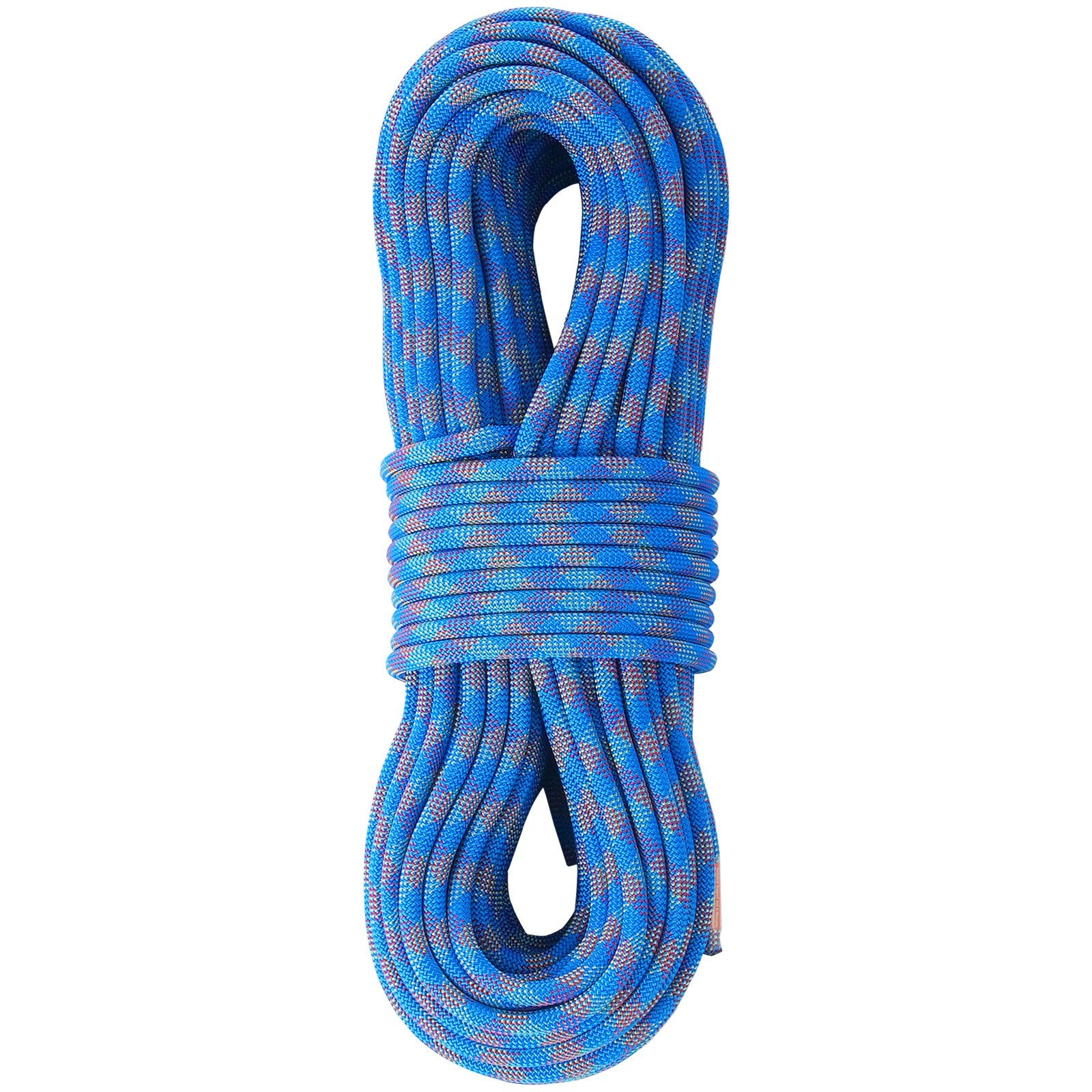 10.2mm Dynamic Climbing Rope, 70M(230ft) Outdoor Rock Climbing Rope 25KN Breaking Tension, Stretchable Fiber Rope with Steel Snap Hooks for Escape, Rappelling, Fire Rescue, Blue
