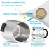 4L Water Distiller Distilled Water Maker 1 L/H w/ Timing Dual-Temp Silver
