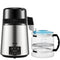 4L Water Distiller Distilled Water Maker 1 L/H w/ Timing Dual-Temp Silver