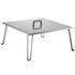 Fire Pit Heat Deflector Fire Pit Pan Cover Stainless Steel Foldable Legs