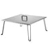 Fire Pit Heat Deflector Fire Pit Pan Cover Stainless Steel Foldable Legs