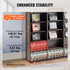 Media Storage Cabinet, 9-layer DVD Shelf Holds up to 756 CDs, Adjustable CD Shelves 27 Compartments, Protects & Organizes Music, Movie, Video Games or Memorabilia Collections, Espresso