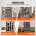 Media Storage Cabinet, 9-layer DVD Shelf Holds up to 756 CDs, Adjustable CD Shelves 27 Compartments, Protects & Organizes Music, Movie, Video Games or Memorabilia Collections, Espresso