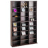 Media Storage Cabinet, 9-layer DVD Shelf Holds up to 756 CDs, Adjustable CD Shelves 27 Compartments, Protects & Organizes Music, Movie, Video Games or Memorabilia Collections, Espresso