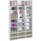 Media Storage Cabinet, 9-layer DVD Shelf Holds up to 756 CDs, Adjustable CD Shelves 27 Compartments, Protects & Organizes Music, Movie, Video Games or Memorabilia Collections,White