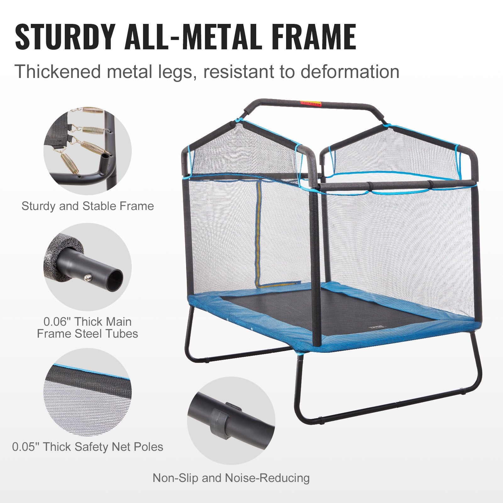 VEVOR 6FT Trampoline for Kids, 72