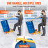 250L Drum Dolly 544kg Capacity Steel Barrel Cart with 3 Wheels Workshop