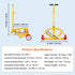 250L Drum Dolly 544kg Capacity Steel Barrel Cart with 3 Wheels Workshop