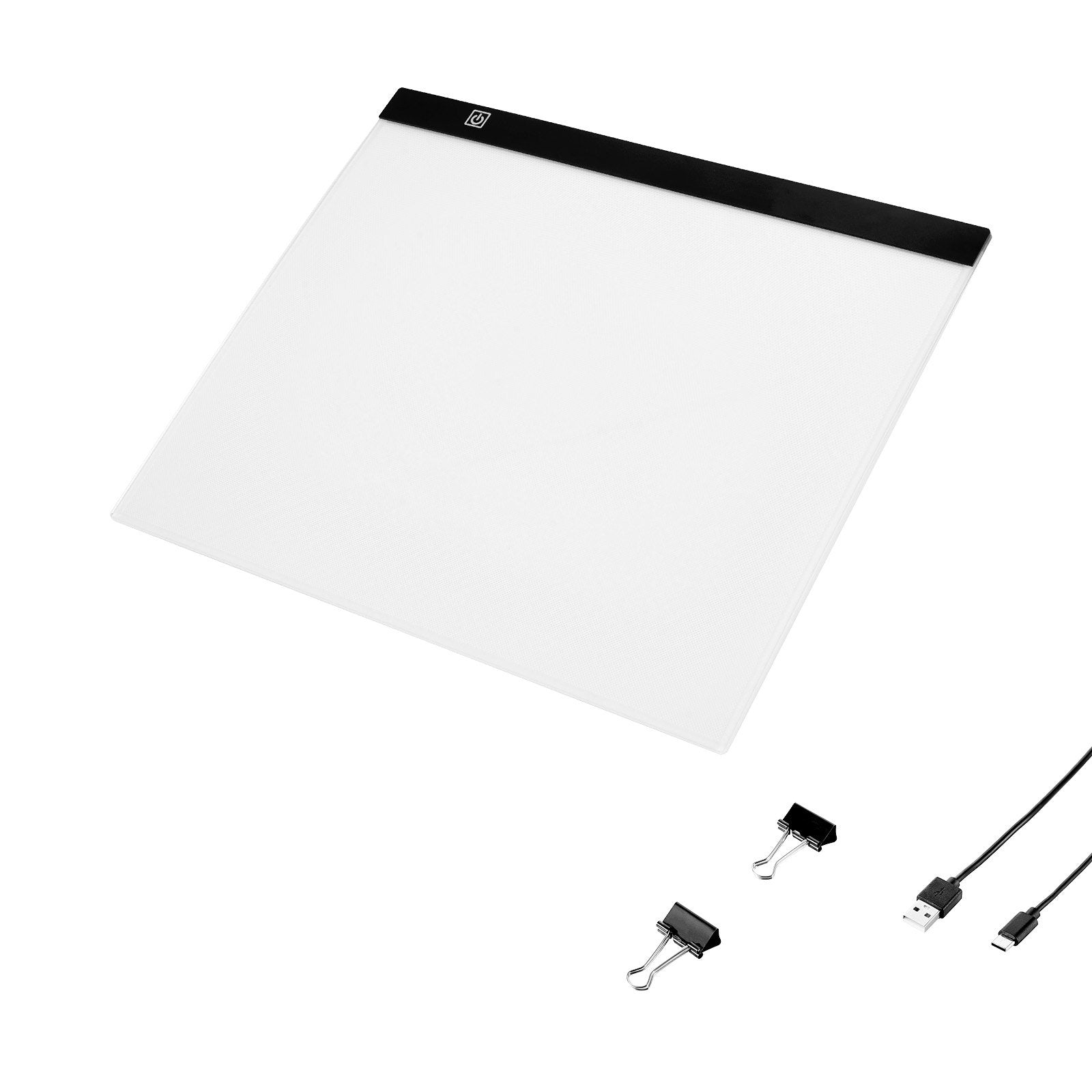 Light Board, B4 LED Light Pad Ultra-Thin Portable Light Box, USB Powered Light Table for Art Tracing, Light Box for Diamond Painting, Animation, Sketching, Drawing, Stenciling, Artists (Black)