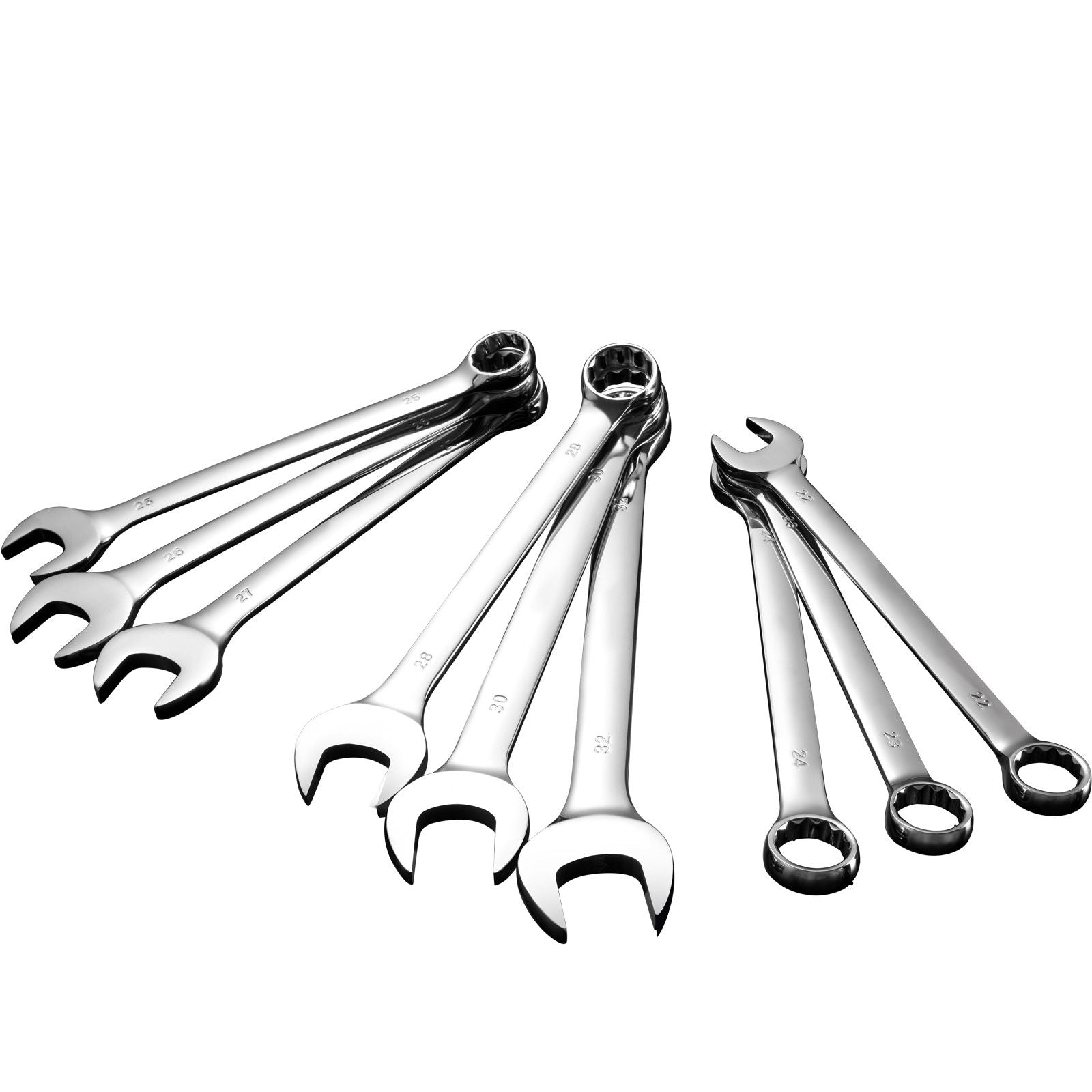 Combination Wrench Set 25-Piece Metric 6 mm to 32 mm with Roll-up Pouch