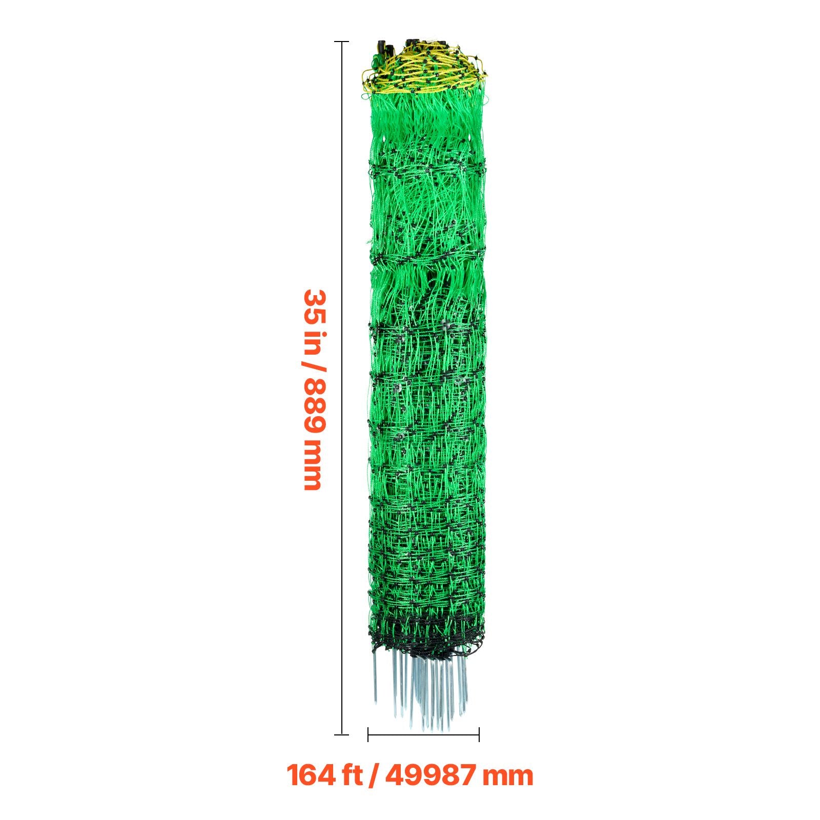 Electric Fence Netting 0.88x49.98m Portable Livestock Mesh Fence with Posts