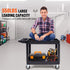 Utility Service Cart, 2 Shelf 550LBS Heavy Duty Plastic Rolling Utility Cart with 360° Swivel Wheels (2 with Brakes), Large Lipped Shelf, Ergonomic Storage Handle for Warehouse/Garage/Cleaning