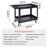 Utility Service Cart, 2 Shelf 550LBS Heavy Duty Plastic Rolling Utility Cart with 360° Swivel Wheels (2 with Brakes), Large Lipped Shelf, Ergonomic Storage Handle for Warehouse/Garage/Cleaning
