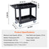 Utility Service Cart, 2 Shelf 550LBS Heavy Duty Plastic Rolling Utility Cart with 360° Swivel Wheels, Medium Lipped Shelf, Ergonomic Storage Handle for Warehouse/Garage/Cleaning/Office
