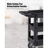 550lbs 3 Shelf Heavy Duty Utility Cart Plastic Rolling Service Trolley