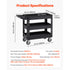 550lbs 3 Shelf Heavy Duty Utility Cart Plastic Rolling Service Trolley