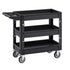 550lbs 3 Shelf Heavy Duty Utility Cart Plastic Rolling Service Trolley