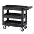 550lbs 3 Shelf Heavy Duty Utility Cart Plastic Rolling Service Trolley