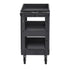 Utility Service Cart, 550 LBS Laod Capacity, 3 Shelf Heavy Duty Plastic Rolling Utility Cart with 360° Swivel Wheels (2 with Brakes), Ergonomic Storage Handle for Warehouse/Garage/Cleaning